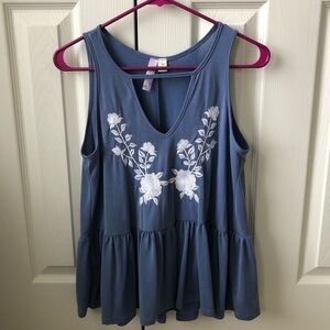 Alya Embroidered Peplum Top